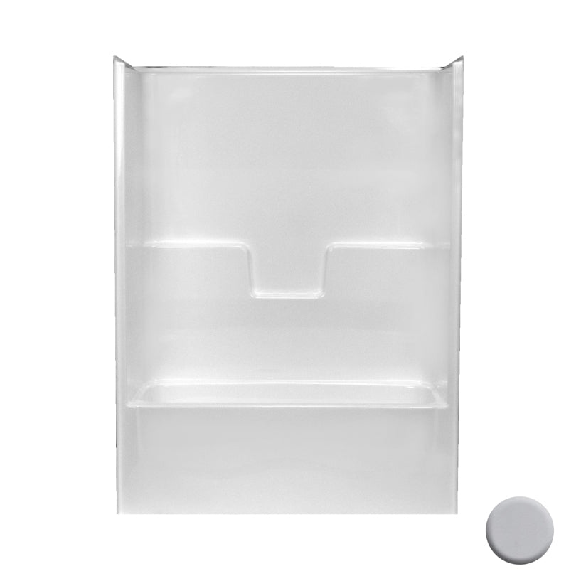 AcrylX Tub & Shower Kit 54x28x72" Silver Left Hand Drain