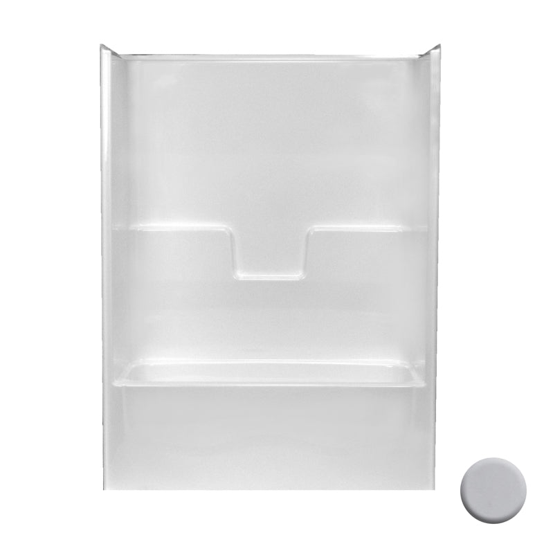 AcrylX Tub & Shower Kit 54x28x72" Silver Right Hand Drain