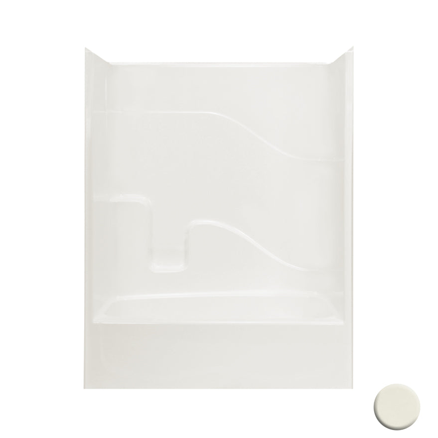 AcrylX Tub & Shower Kit 60x33x74" Biscuit Right Hand Drain