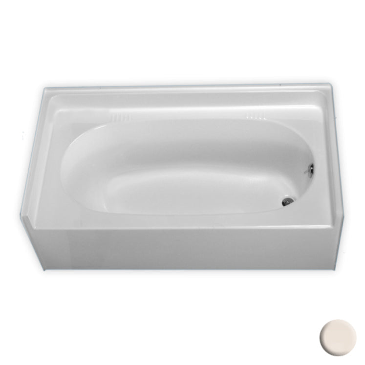 Bathtub 65.75x36x23.75 w/17.5" Apron & Right Drain in Bone