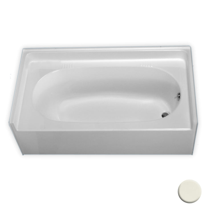 Bathtub 65.75x36x23.75 w/17.5" Apron & Right Drain, Biscuit