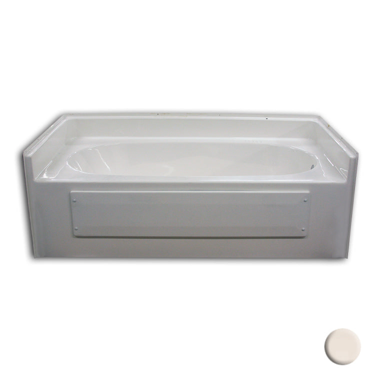 Bathtub 65.75x36x23.75 w/17.5" Apron & Left Drain in Bone