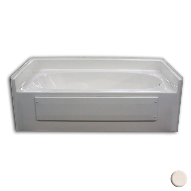 Bathtub 65.75x36x23.75 w/17.5" Apron & Right Drain in Bone