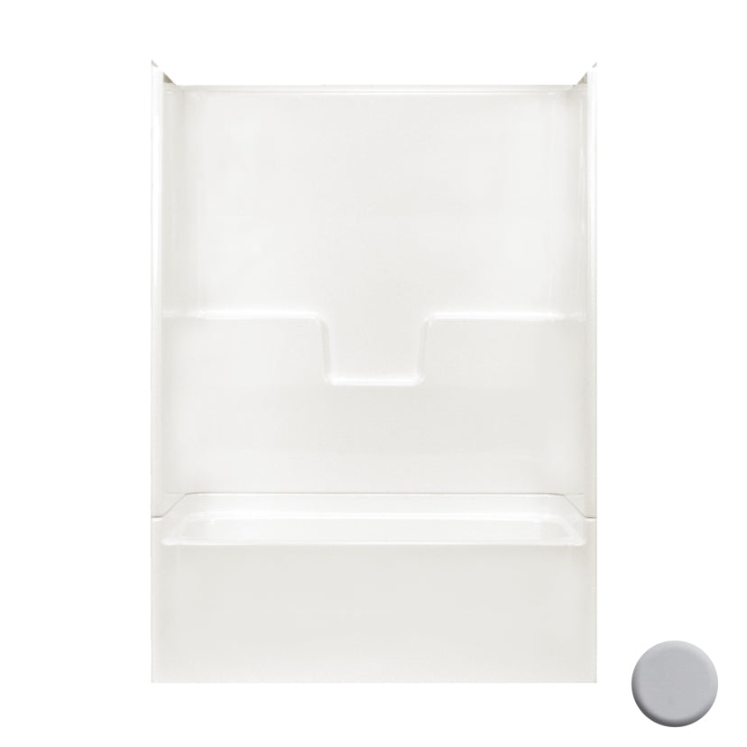AcrylX Tub & Shower Kit 54x28x75" Silver Left Hand Drain