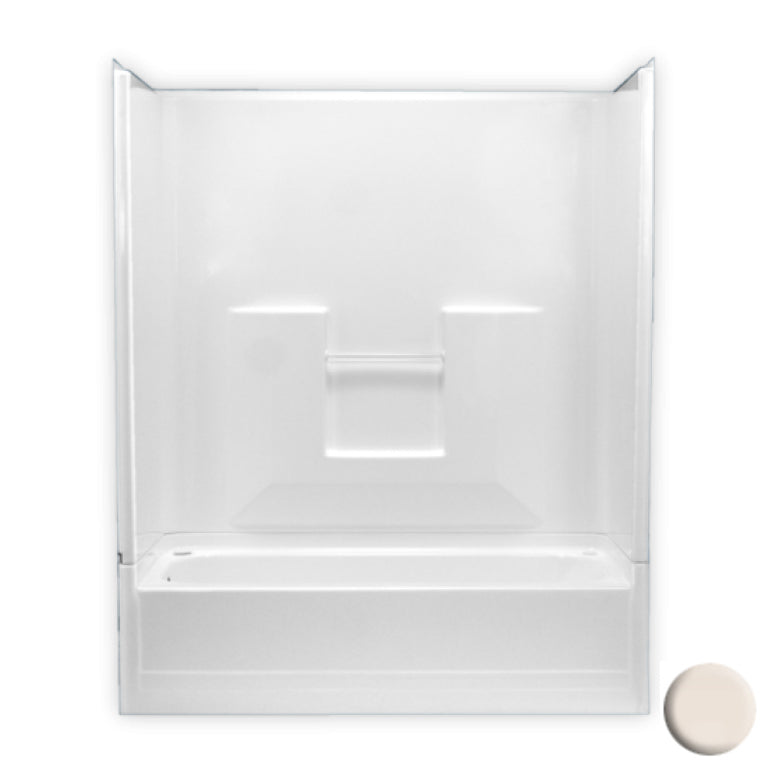 Tub & Shower Kit 59-3/4x32-3/4x73-3/4" Bone Left Drain