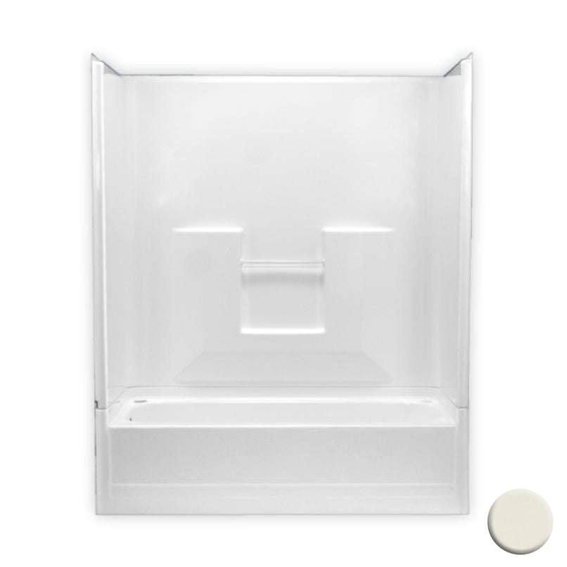 Tub & Shower Kit 59-3/4x32-3/4x73-3/4" Biscuit Left Drain