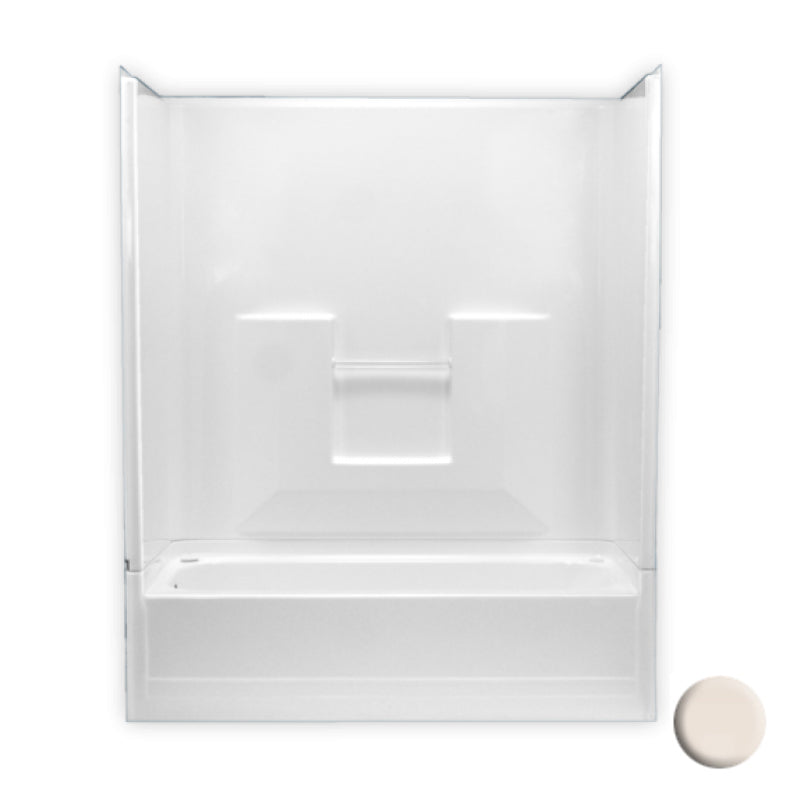 Tub & Shower Kit 59-3/4x32-3/4x73-3/4" Bone Right Drain