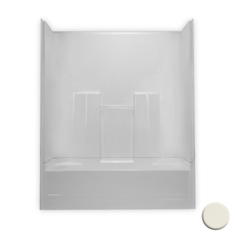 Tub & Shower Kit 59-1/2x30x74-1/4" Biscuit Right Hand Drain
