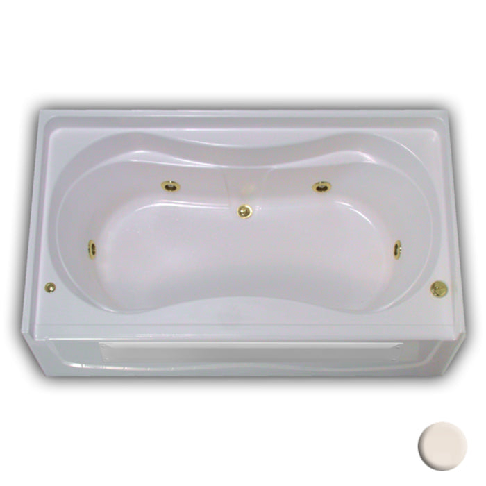 Victoria 72x42x26 Garden Tub w/21" Apron, Center Drain Bone