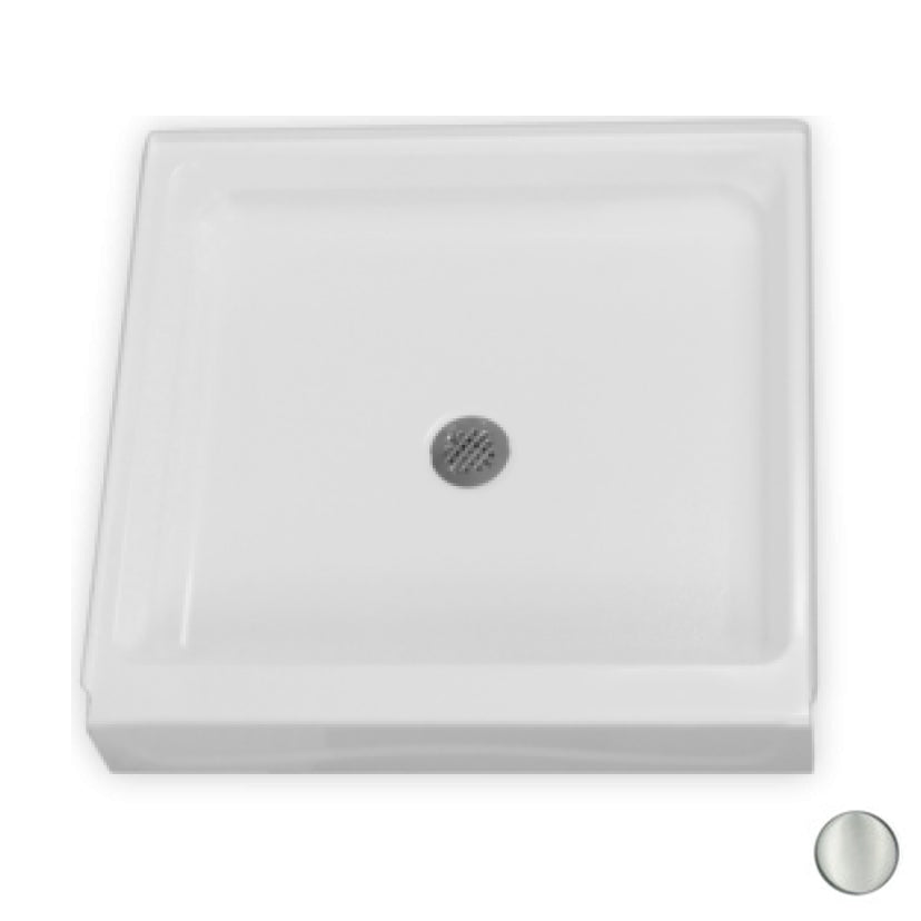 AcrylX 36x35x7" Shower Base w/6" Threshold in Silver