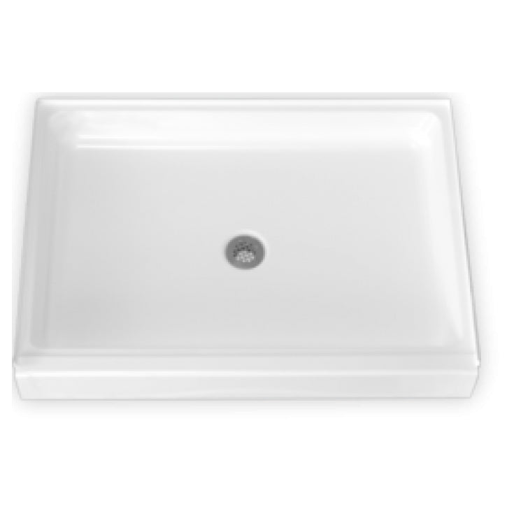 AcrylX 48x35x7" Shower Base w/6" Threshold in White