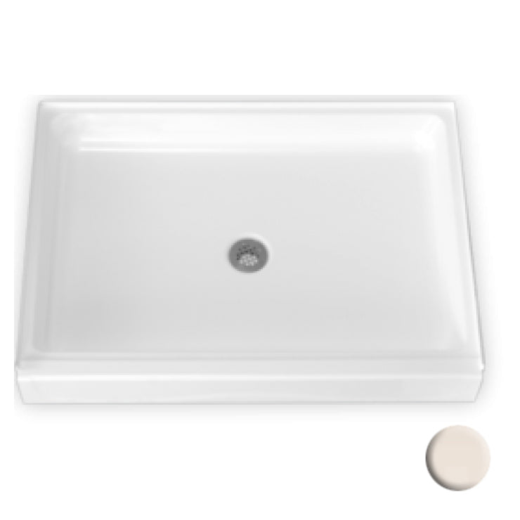 AcrylX 48x35x7" Shower Base w/6" Threshold in Bone