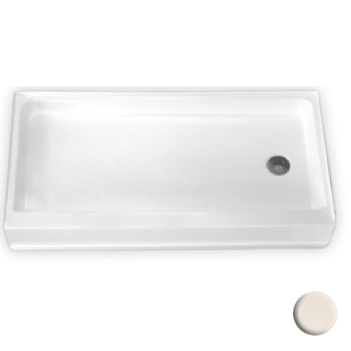 AcrylX 60x30x7" Shower Base w/Right-Hand Drain in Bone