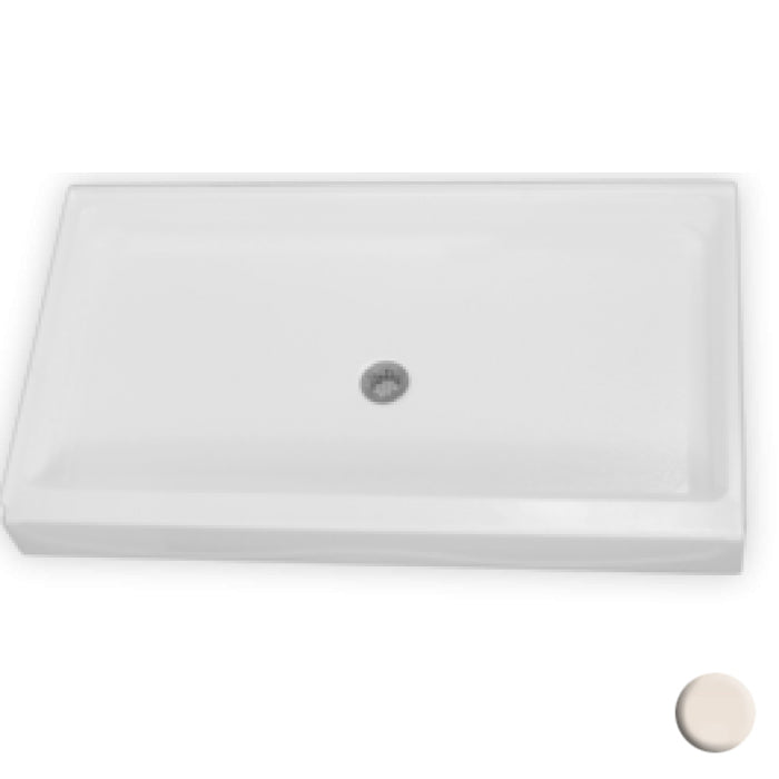 AcrylX 60x34x7" Shower Base w/6" Threshold in Bone