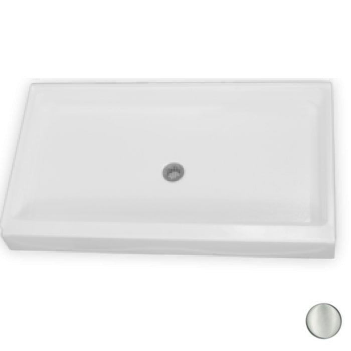 AcrylX 60x34x7" Shower Base w/6" Threshold in Silver