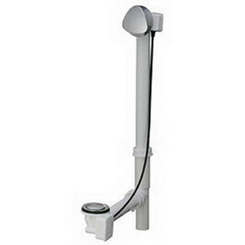 Tub Drain Assembly Kit Rotary Operation in Chrome for Most Tubs 17"-24"