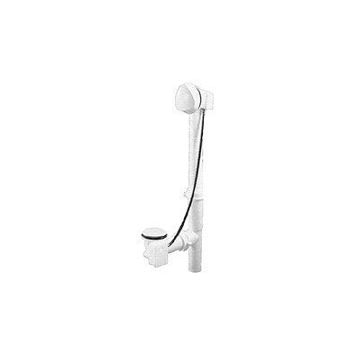 Tub Drain Assembly Kit Rotary Operation in White for Most Tubs 17"-24"