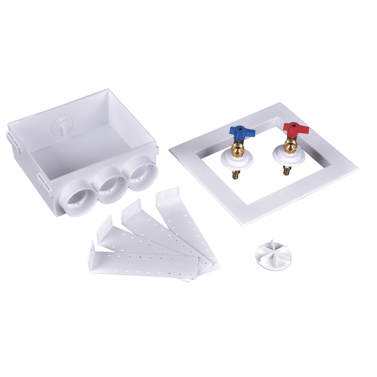 Quadtro Washing Machine Outlet Box White