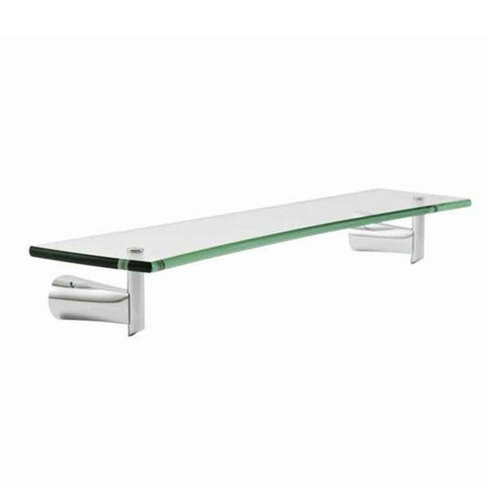 Green Tea Clear Glass Shelf 24" Stainless Steel