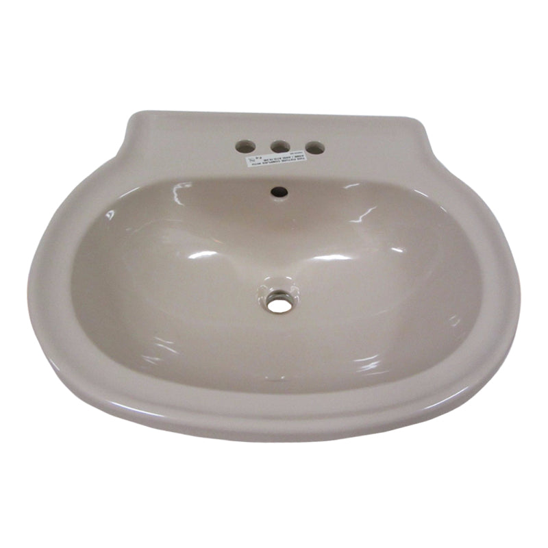 Chloe 22x18-1/4 Bathroom Sink in White w/4" Faucet Centers