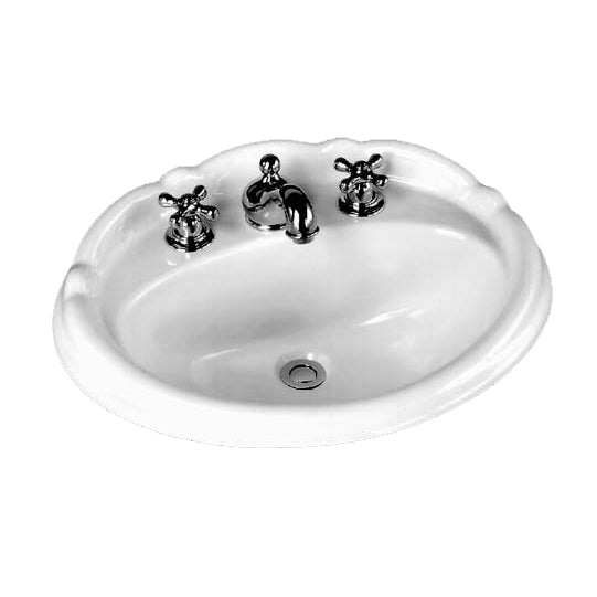Reminiscence 22-1/4x18" Silver Lav Sink w/8" Faucet Holes
