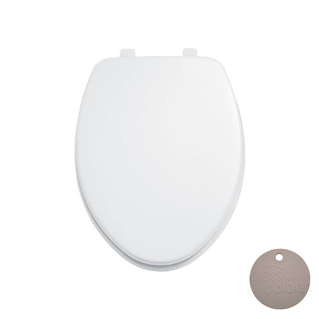 Laurel Elongated Toilet Seat w/Cover in Light Mink
