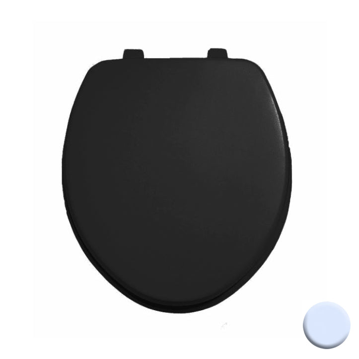 Laurel Round Toilet Seat w/Cover in Daydream Blue