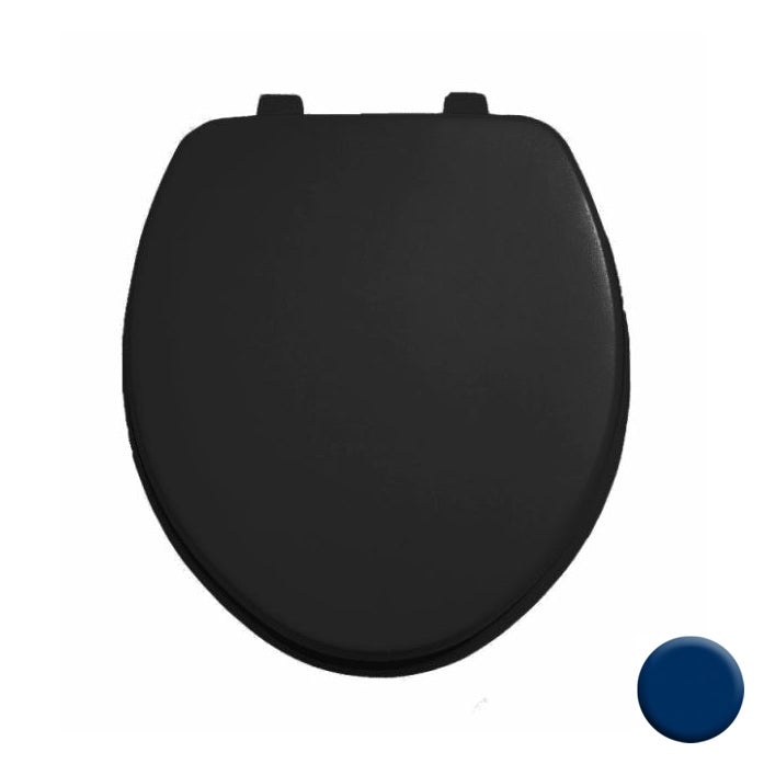 Laurel Round Toilet Seat w/Cover in Rhapsody Blue