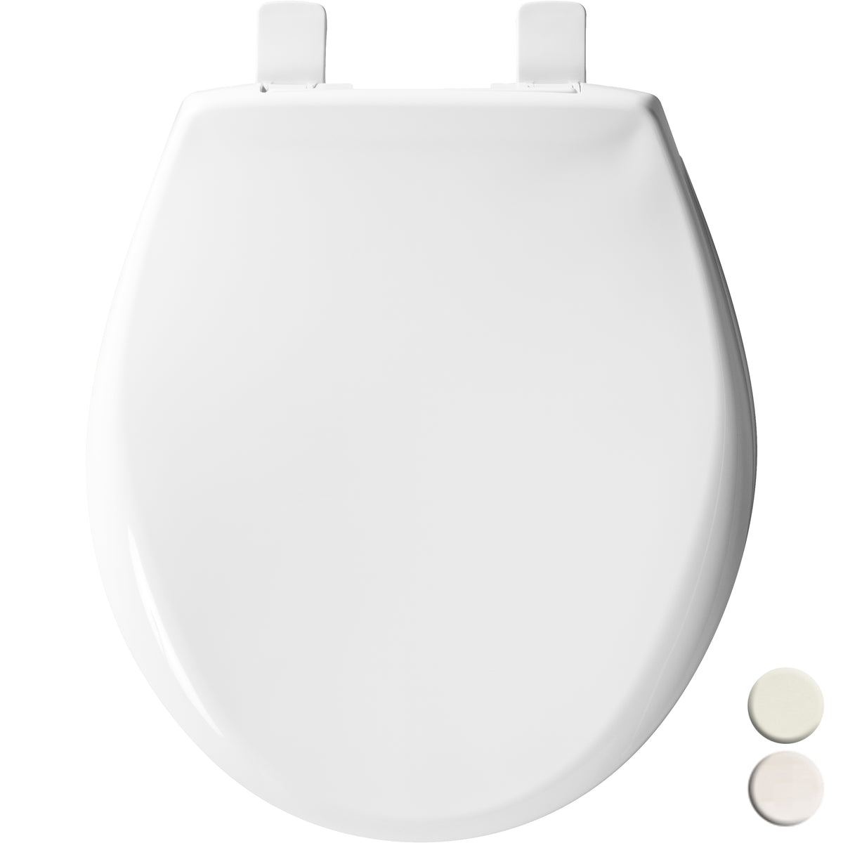 Sta-Tite Biscuit/Linen Round Closed Front Toilet Seat w/Cover