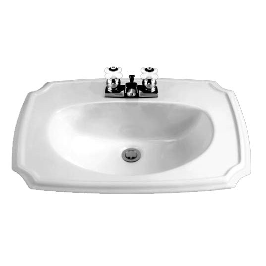 Antiquity 24-1/4x18" Drop-In Bath Sink in Bone w/8" Fct Ctr