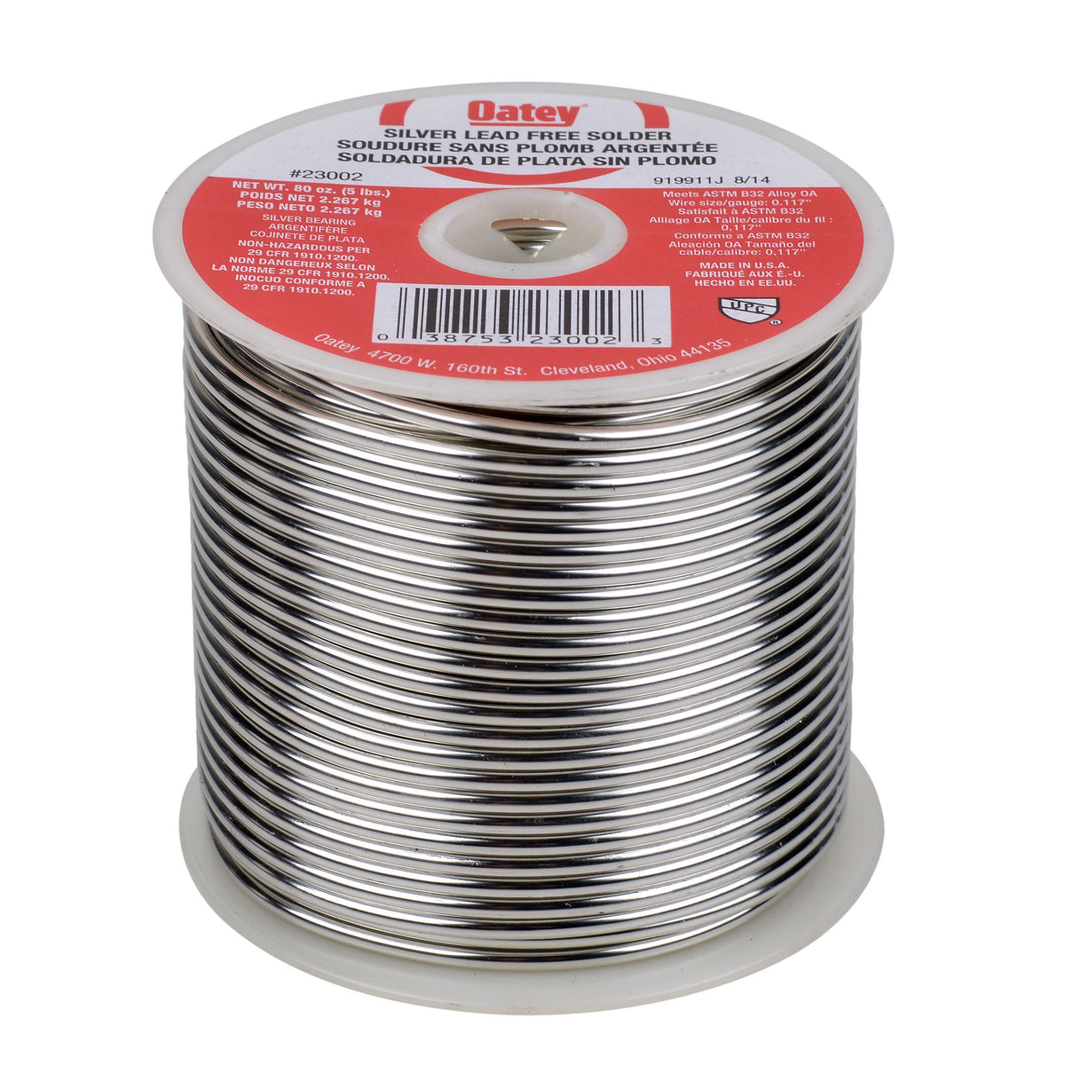 SOLDER WIRE 5LB RL SILVER 23002 - LEAD FREE