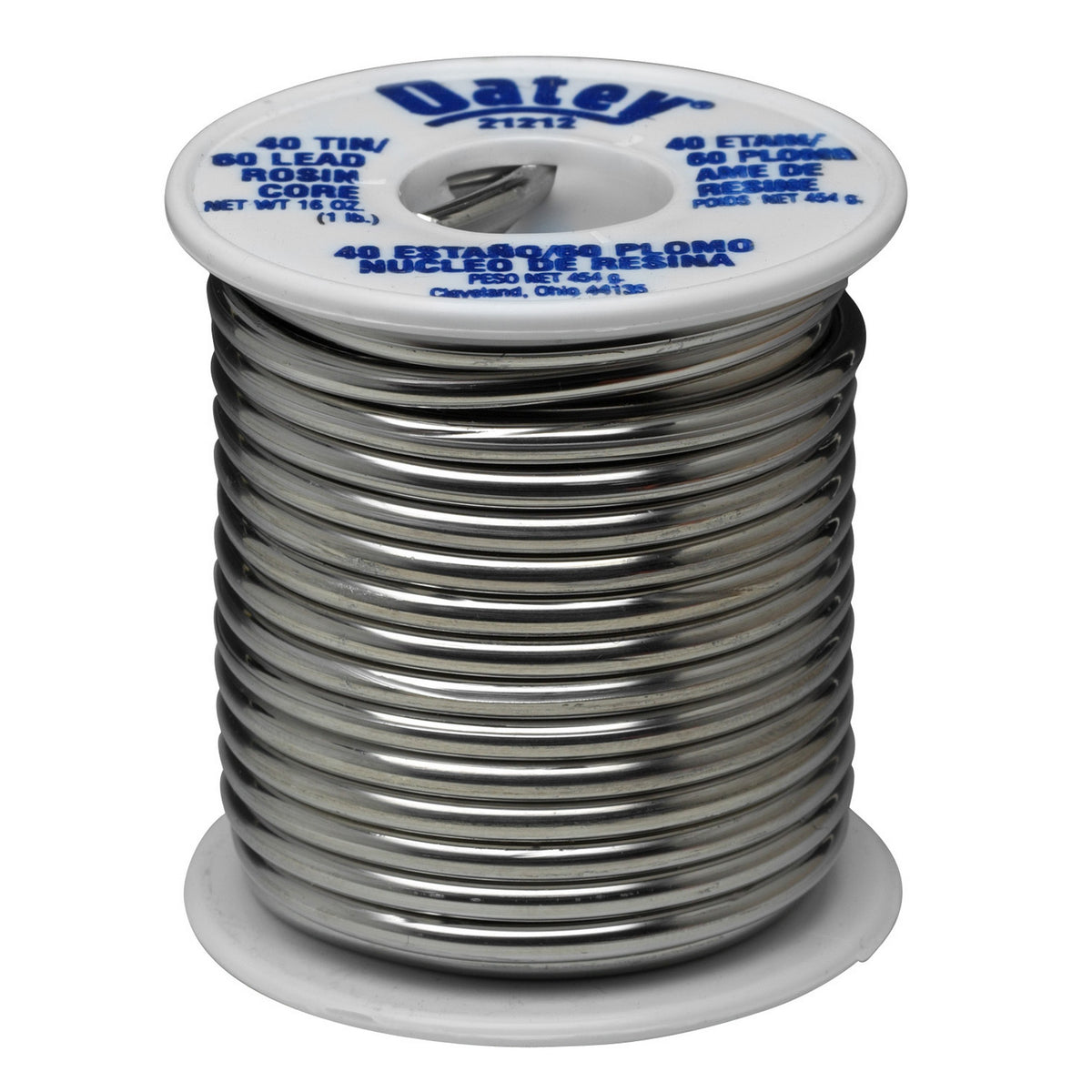 SOLDER 40/60 BAR 1LB RL 21212 ROSIN CORE - CONTAINS LEAD