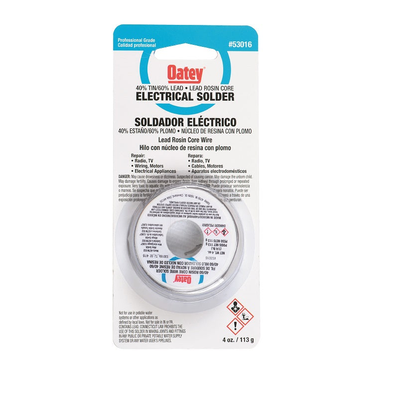 Solder 40/60 Rosin Core 1/4 Lb Card
