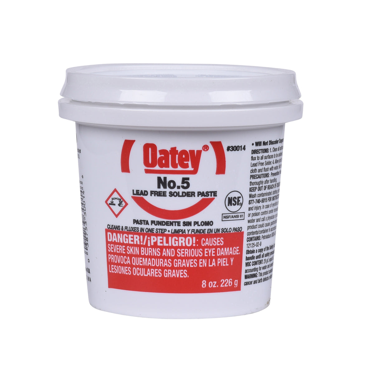 SOLDER FLUX 8 OZ NO.5 PASTE 30014 - LEAD FREE