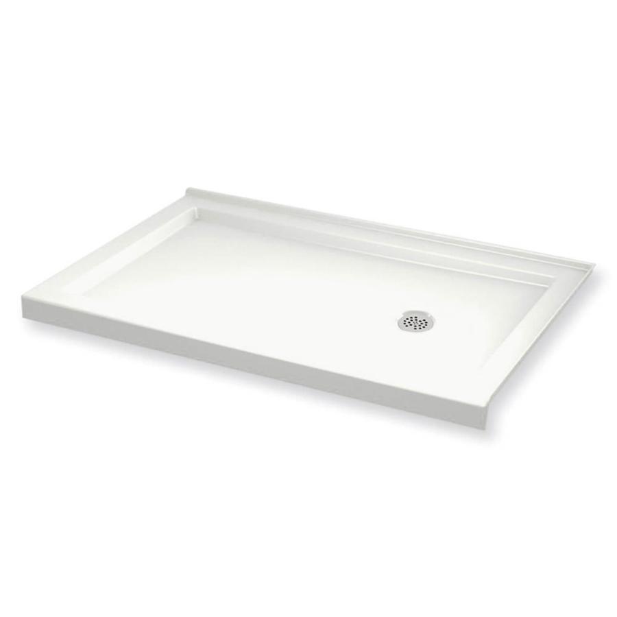 B3Round 59-7/8x35-7/8x4" RH Corner Shower Base Wht w/RH Drn
