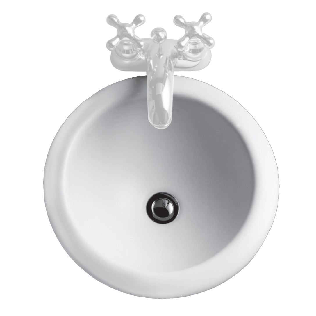 Royton 13-3/4" Round Drop-In Lav Sink in Silver