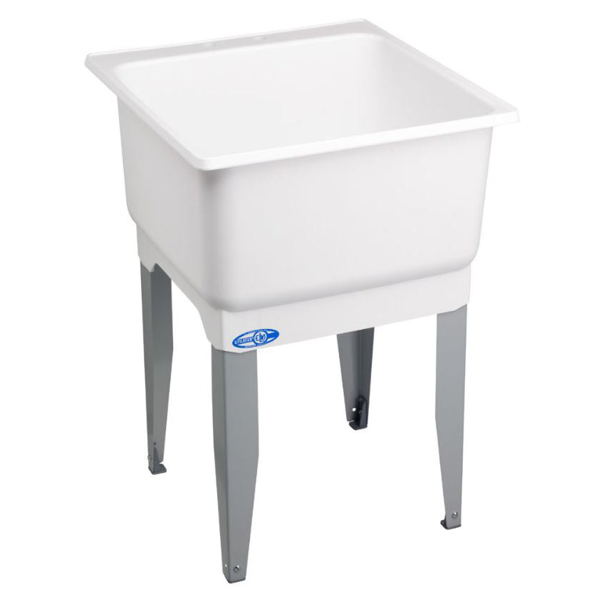 UTILATUB 23" Co-Polypure Floor Mount Laundry Tub in White