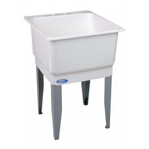 UTILATUB 23" Co-Polypure Floor Mount Laundry Tub White, 5-Pk