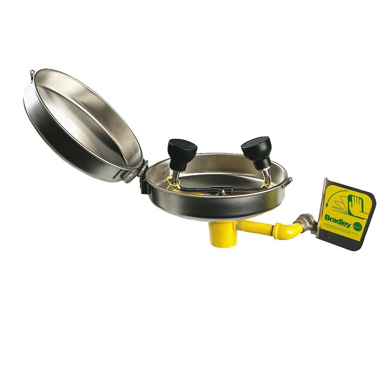 EYE/FACE WASH S19-220DCFW STAINLESS STEEL BOWL W/HINGED DUST COVER