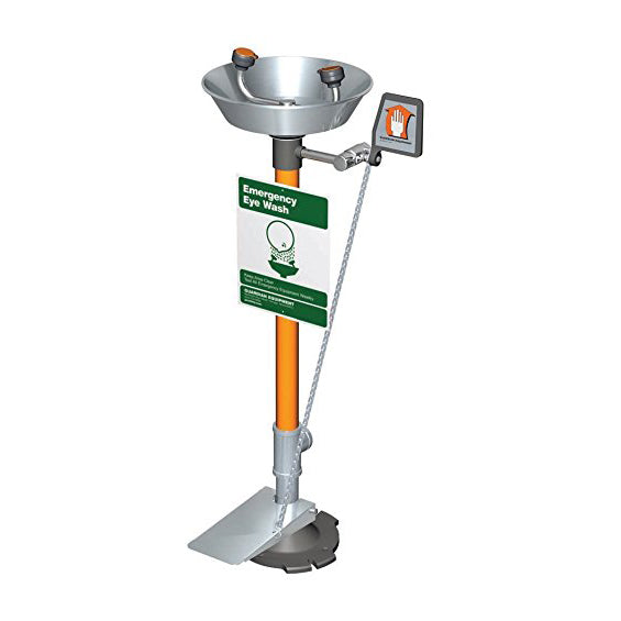 Eyewash Pedestal Mounted Hand And Foot Control Plastic Bowl