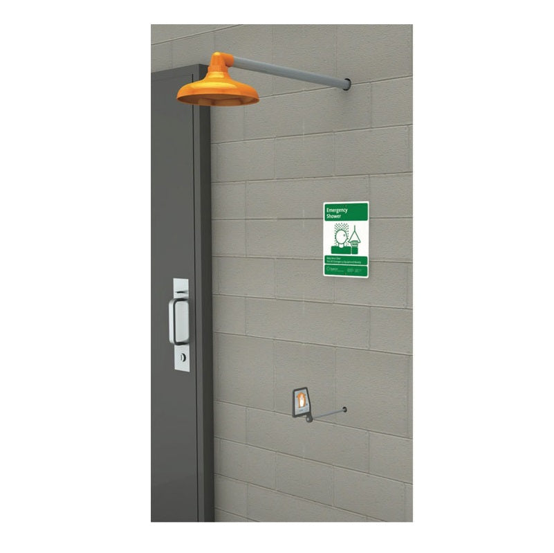 Emergency Shower Freeze Resistant Horizontal Mounted Plastic Shower Head