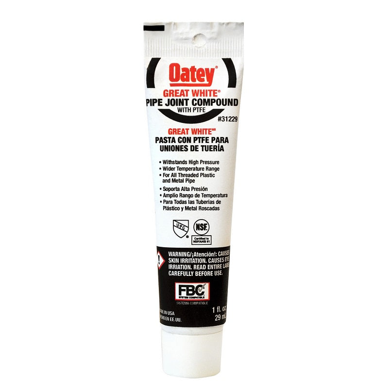 Pipe Joint Compound 1 Fl Oz Paste White with PTFE
