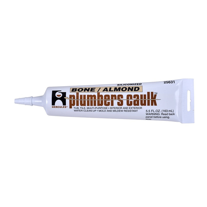 Caulk 5.5 Oz Bone Plumbers for Tub & Tile Waterproof