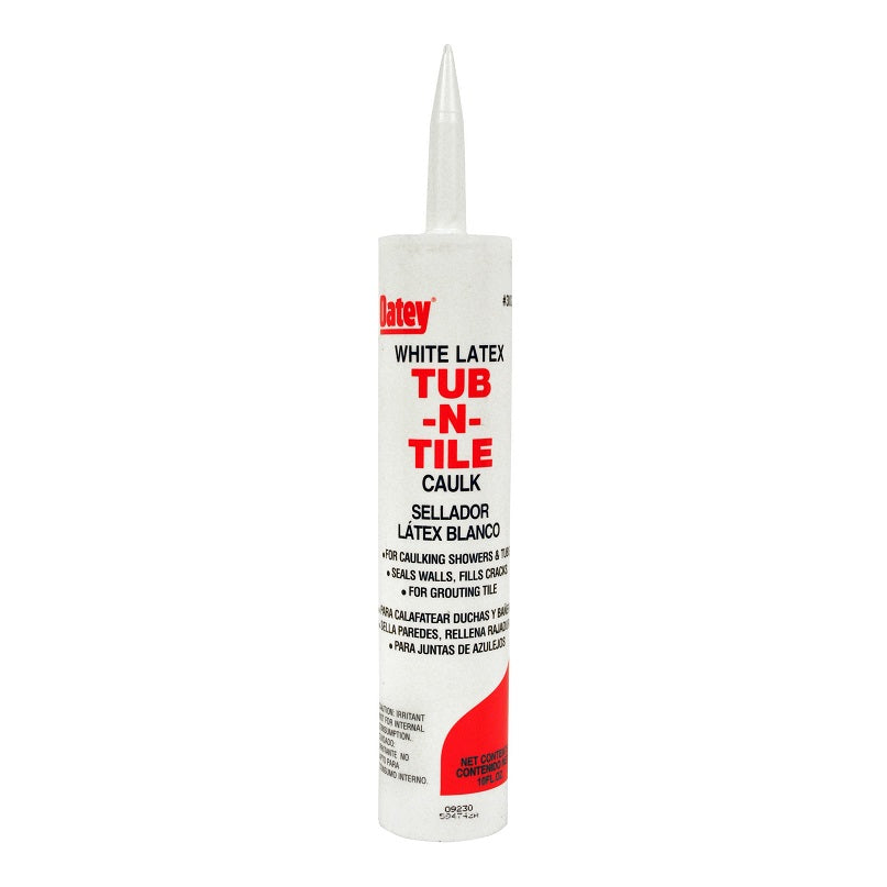 Caulk 10 Oz Cartridge White Tub-N-Tile Latex Sealant