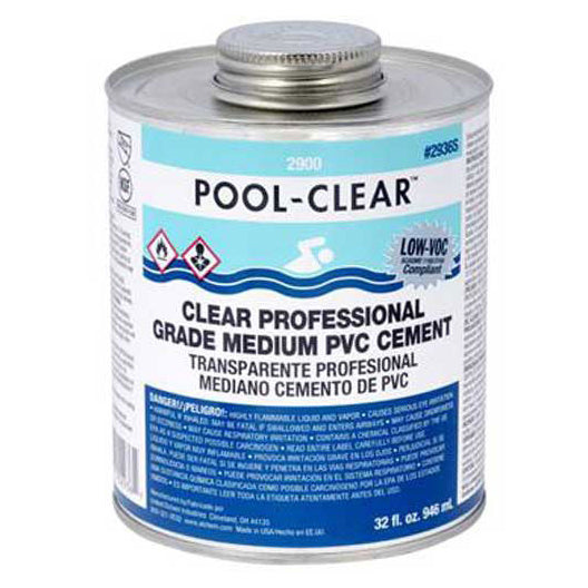 CEMENT 16 OZ CLEAR PVC MEDIUM BDY 2946S - POOL-CLEAR