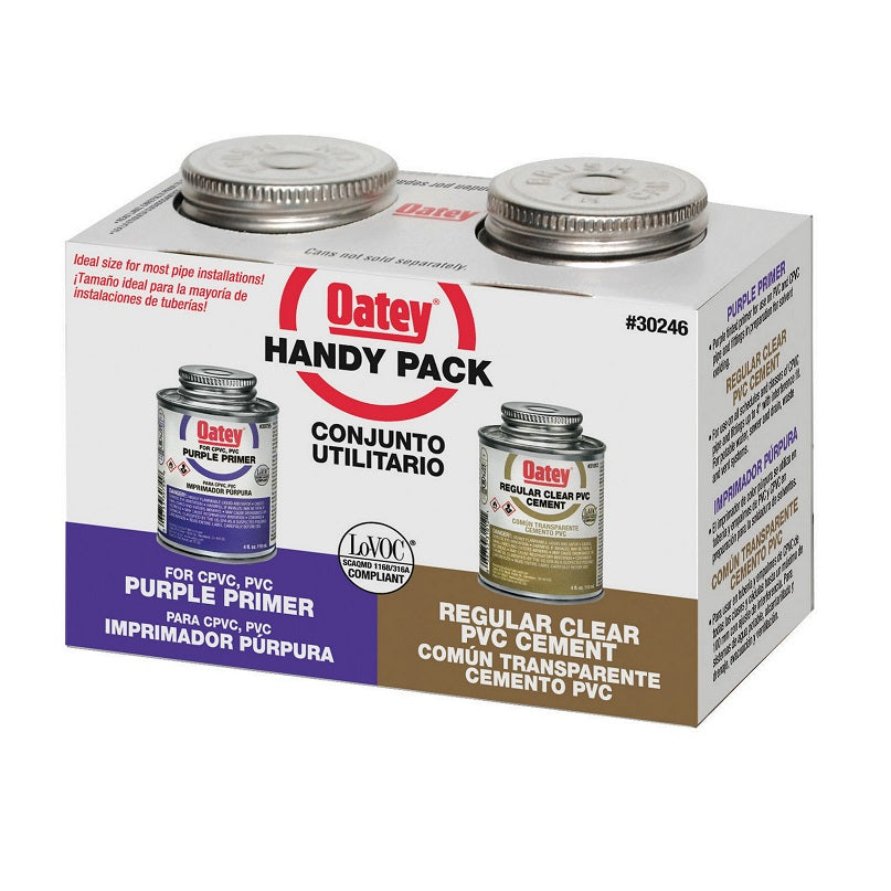Primer & Cement Kit 2 4 Oz Cans for PVC & CPVC Pipe & Fittings