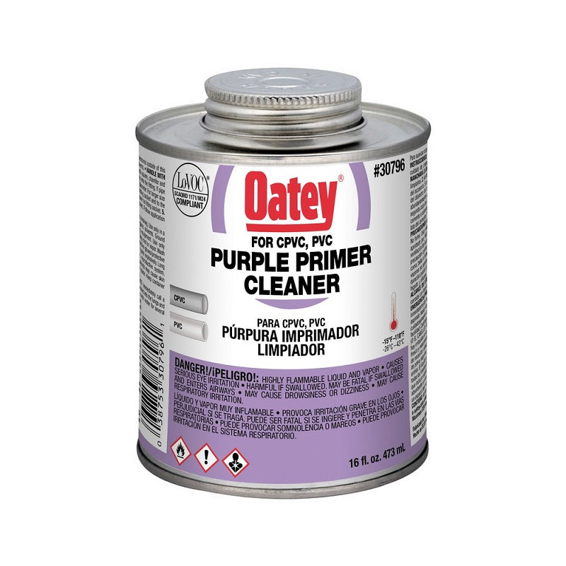 Primer/Cleaner 16 Oz Purple for PVC & CPVC Pipe & Fittings