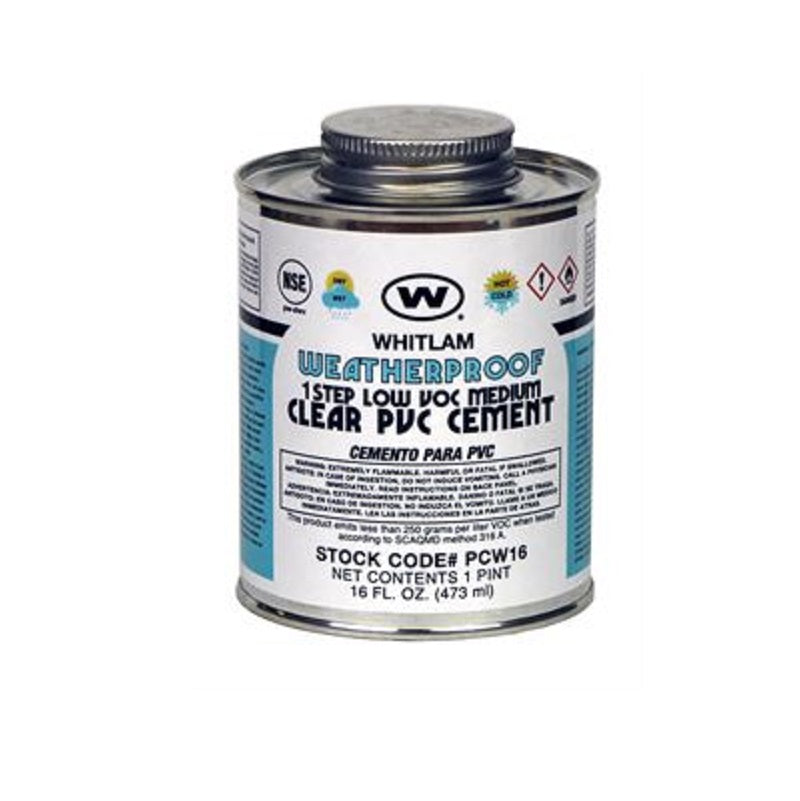 Cement 1 Pt Blue Medium Body for up to 6" Diameter PVC Pressure Pipe