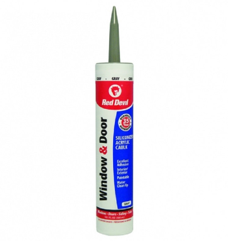 Window & Door 10.1oz Siliconized Acrylic Caulk in Gray