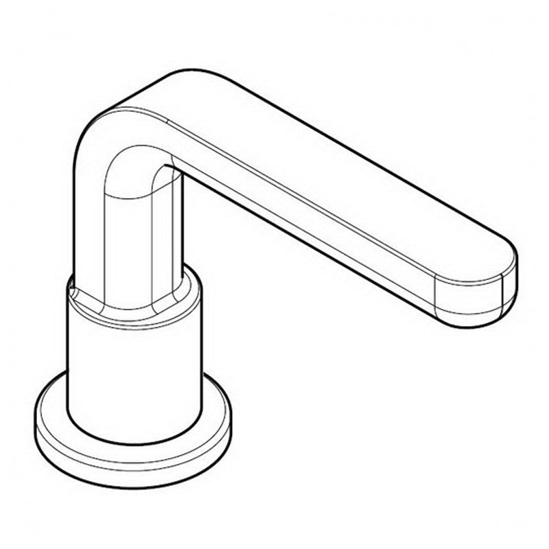 Metris S Deck Mounted Tub Filler Spout & Rough-In for Use w/Thermostatic Tub Filler Valve  in Brushed Nickel